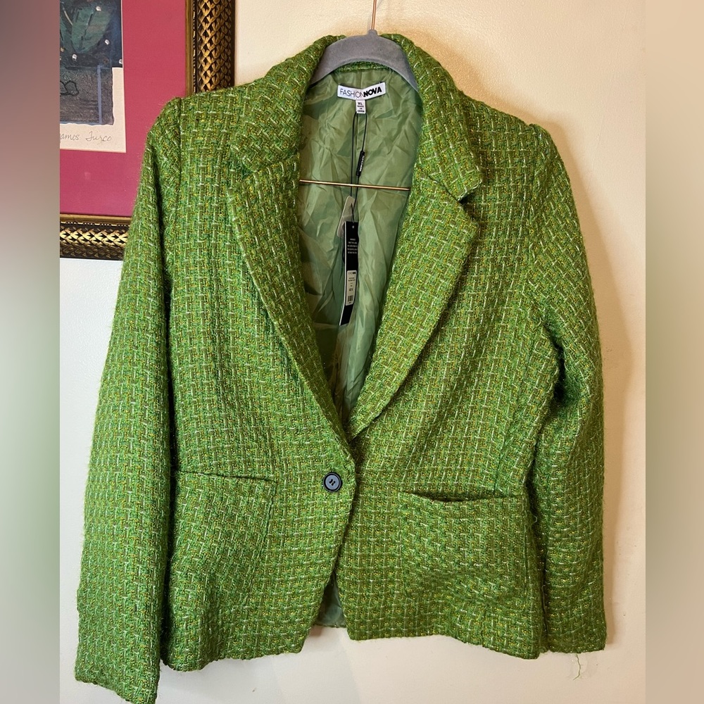 Green Suit Skirt Set